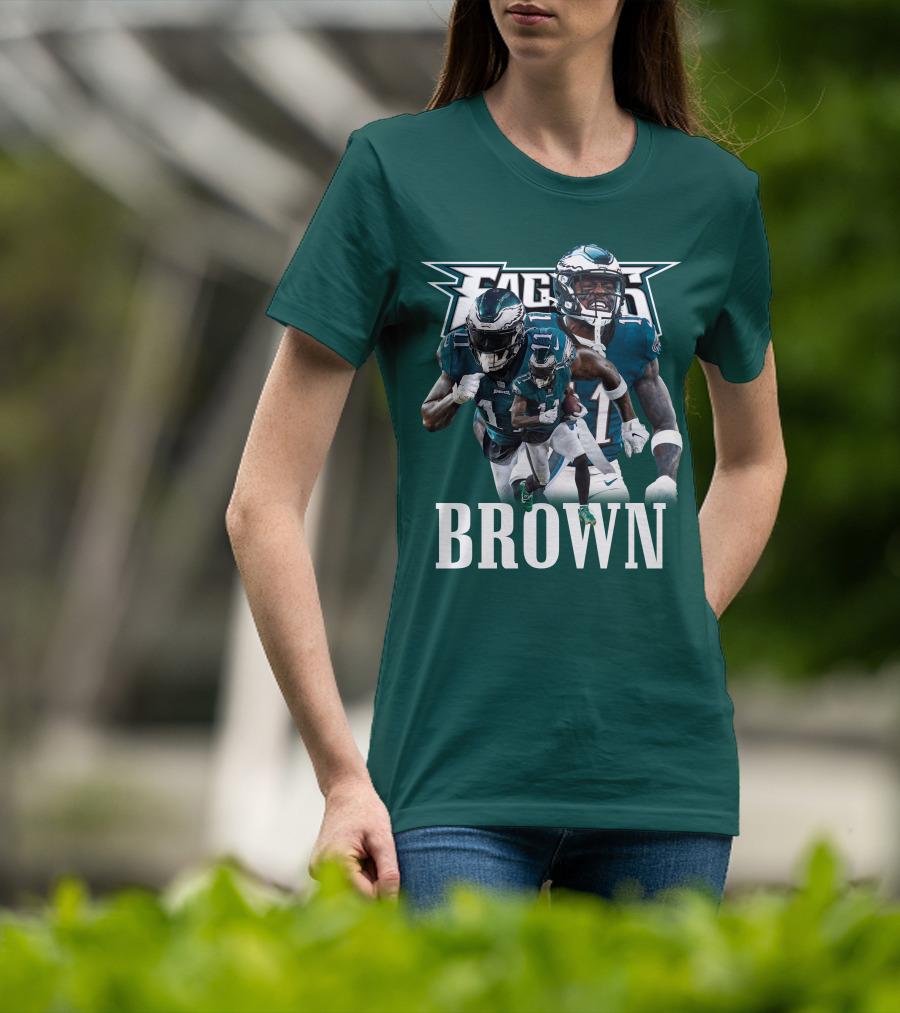 Philadelphia Eagles AJB11 Football Action Collage T-Shirt