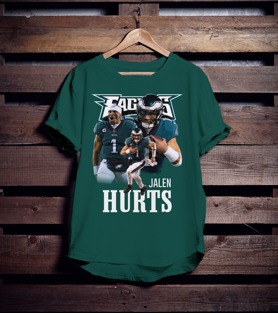 Eagles JH 01 Quarterback Trio Football Highlight T-Shirt