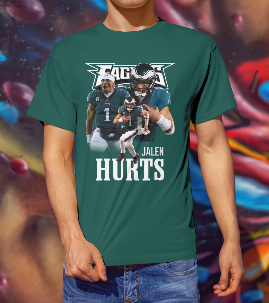 Eagles JH 01 Quarterback Trio Football Highlight T-Shirt