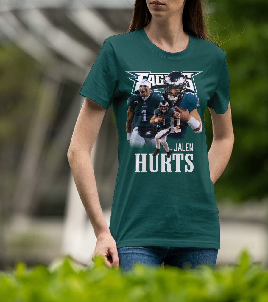 Eagles JH 01 Quarterback Trio Football Highlight T-Shirt