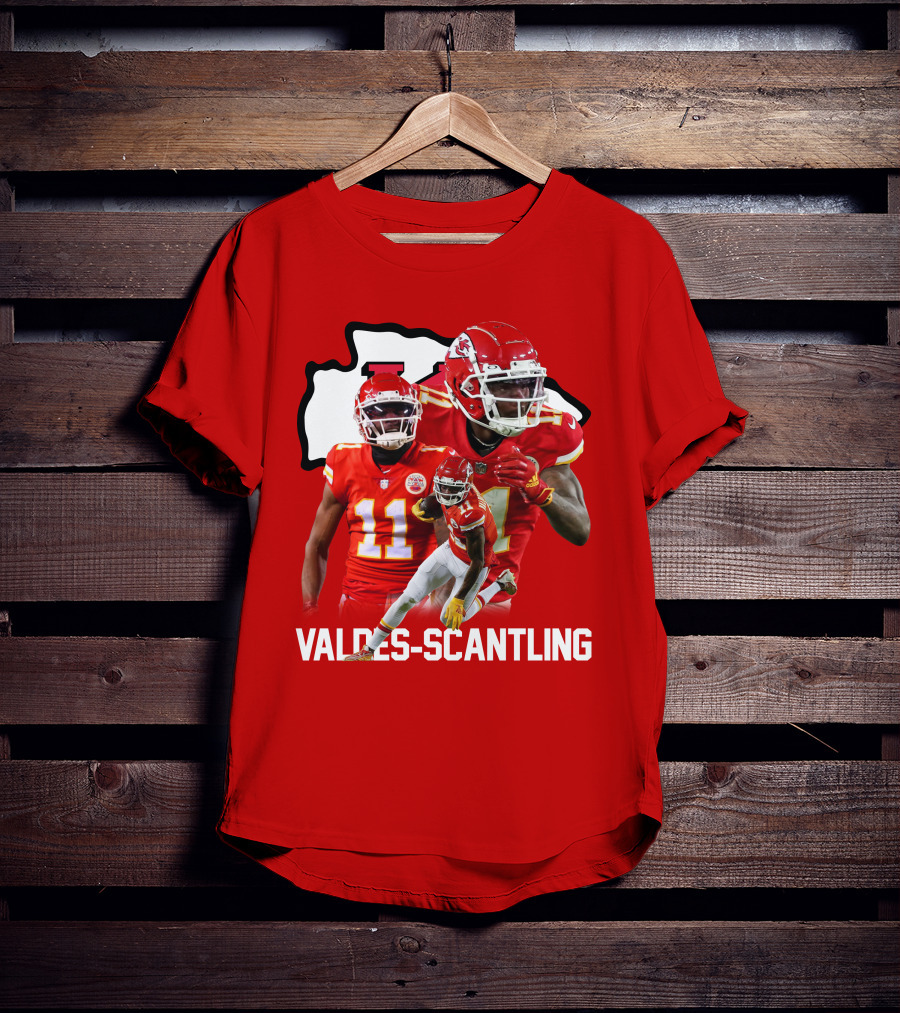MVS11 Kansas City Football Wide Receiver Red Jersey Chiefs Player T-Shirt