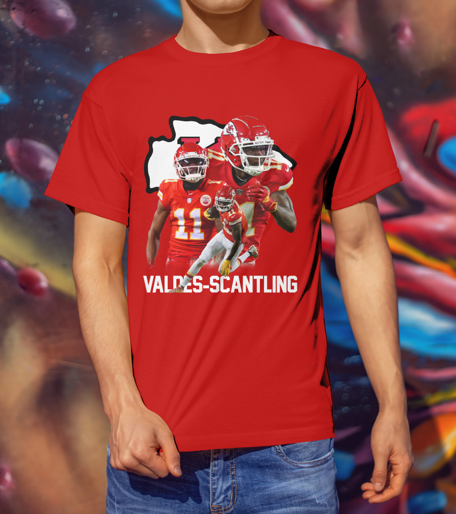 MVS11 Kansas City Football Wide Receiver Red Jersey Chiefs Player T-Shirt
