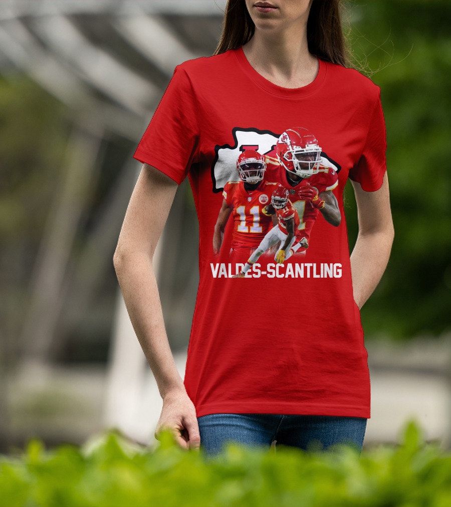 MVS11 Kansas City Football Wide Receiver Red Jersey Chiefs Player T-Shirt