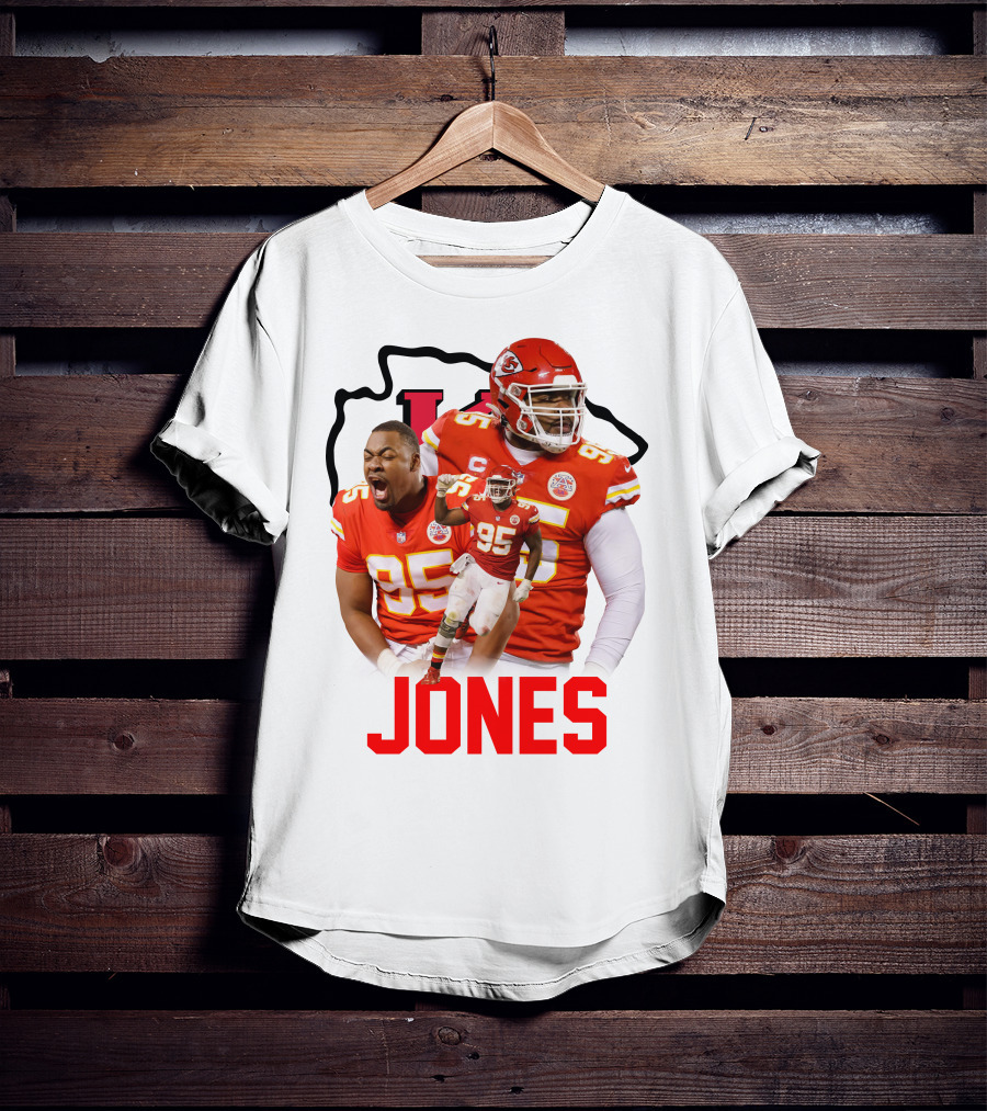 Jones 95 Kansas City Chiefs Football T-Shirt