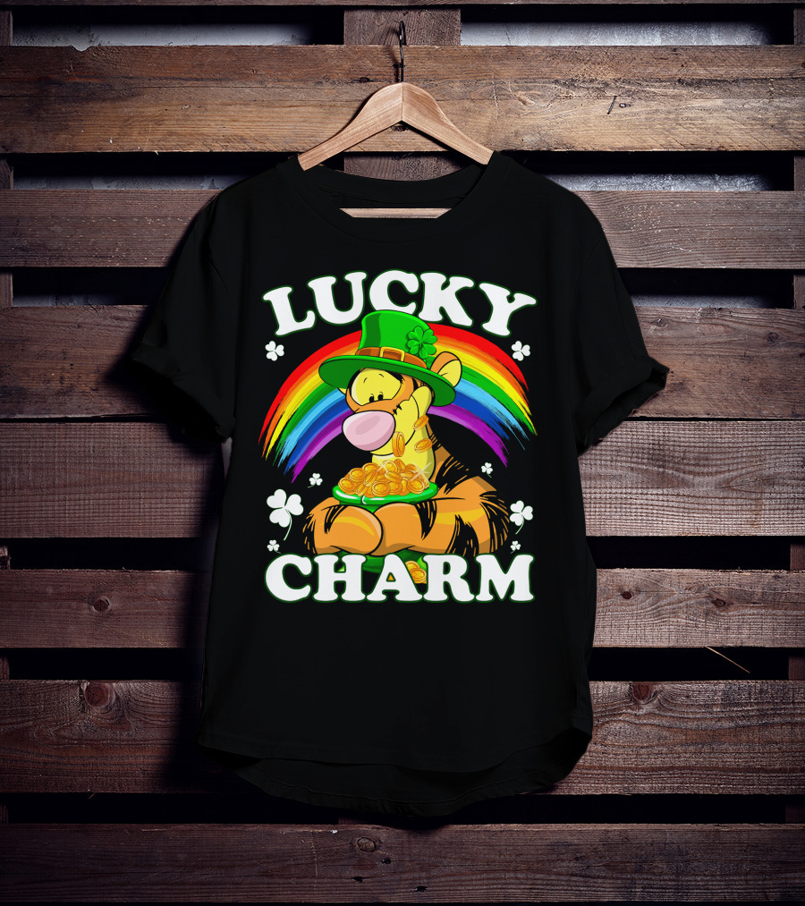 Lucky Charm Tigger Rainbow Coins T-Shirt