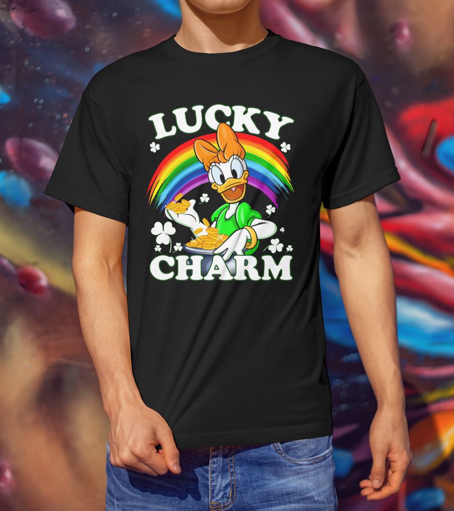 Lucky Charm Daisy Duck Rainbow Coins T-Shirt