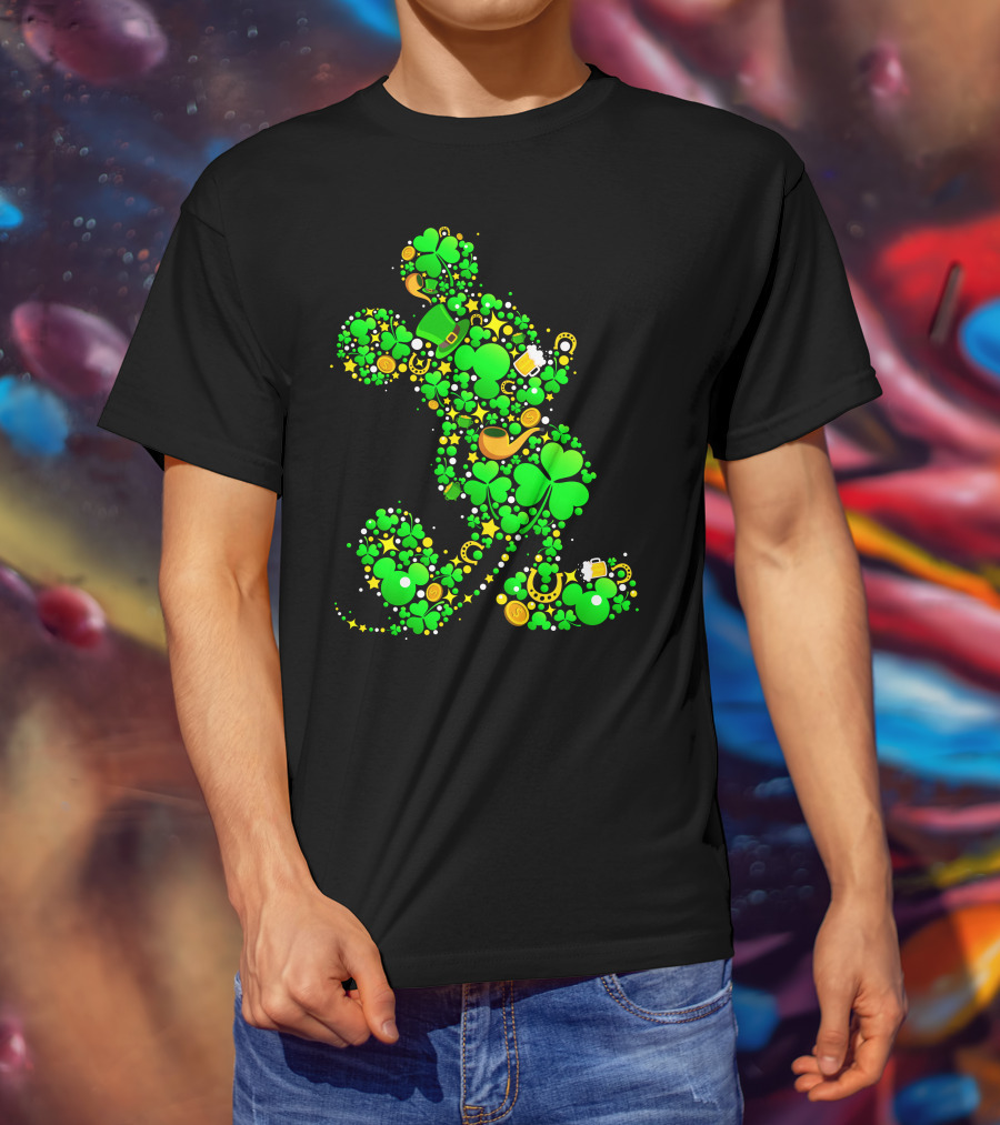 Mickey Mouse Shamrock Luck St. Patrick's Day 2019 T-Shirt