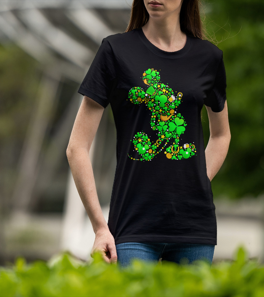 Mickey Mouse Shamrock Luck St. Patrick's Day 2019 T-Shirt