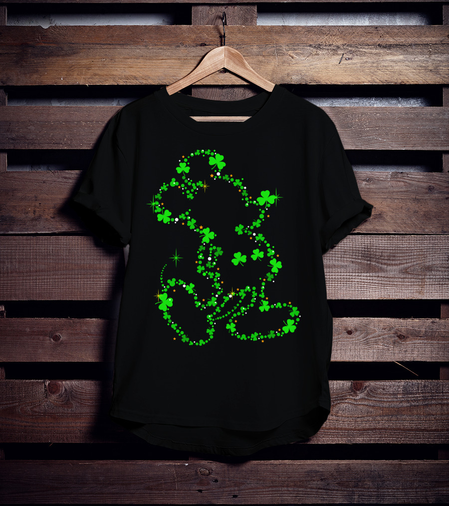 Q. Shamrock Patrick's Day Green Clover Character T-Shirt