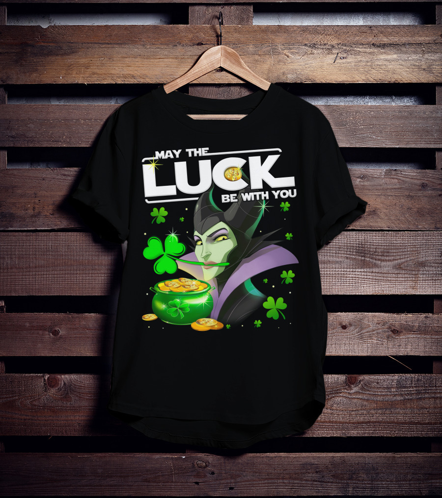 May The Luck Be With You Maleficent Clovers Coins Pot T-Shirt