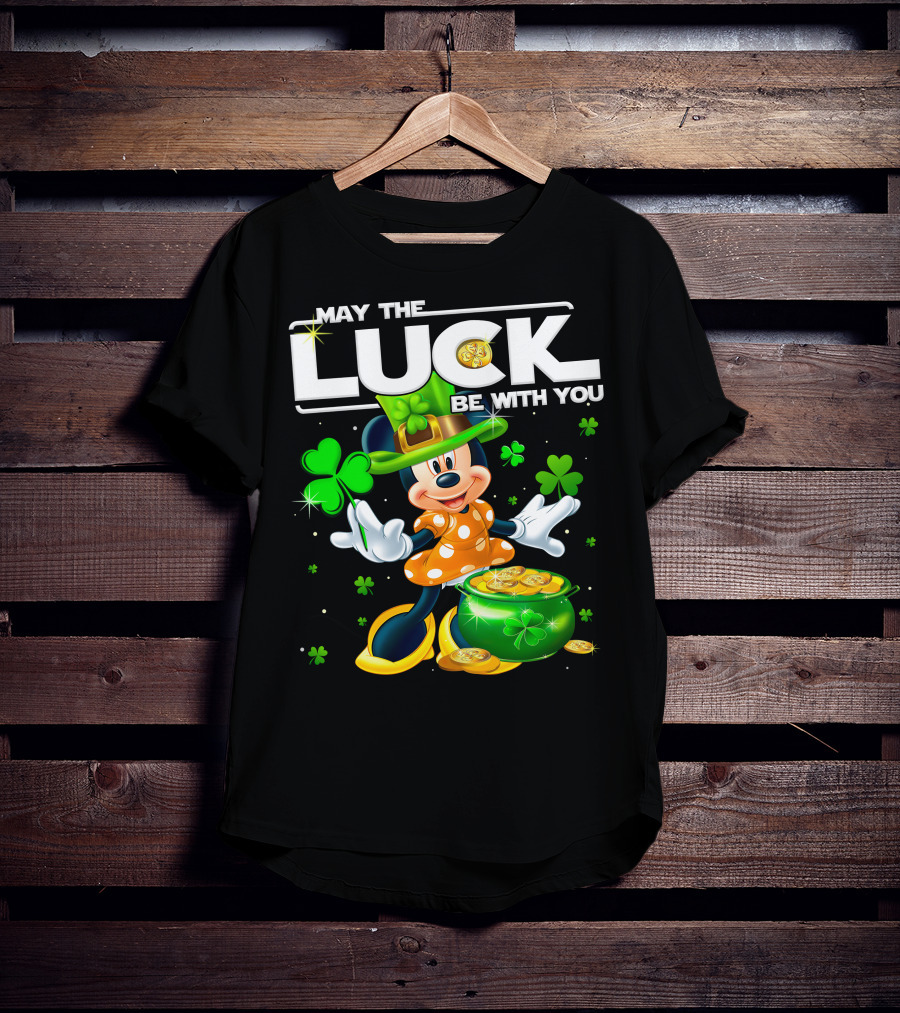 Minnie May The Luck Be With You Shamrock Hat And Pot Of Gold T-Shirt
