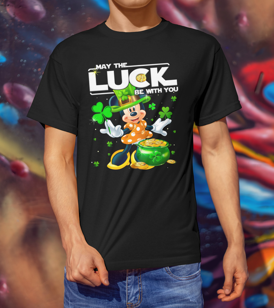 Minnie May The Luck Be With You Shamrock Hat And Pot Of Gold T-Shirt