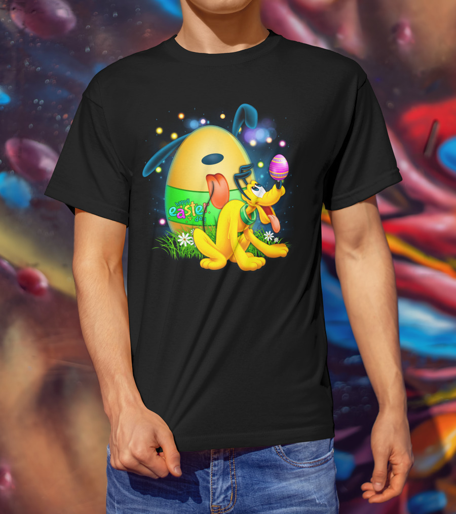 Pluto Happy Easter Egg Balancing T-Shirt