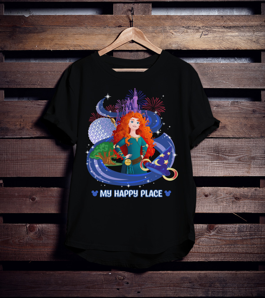 My Happy Place Merida Magic Kingdom Fireworks T-Shirt