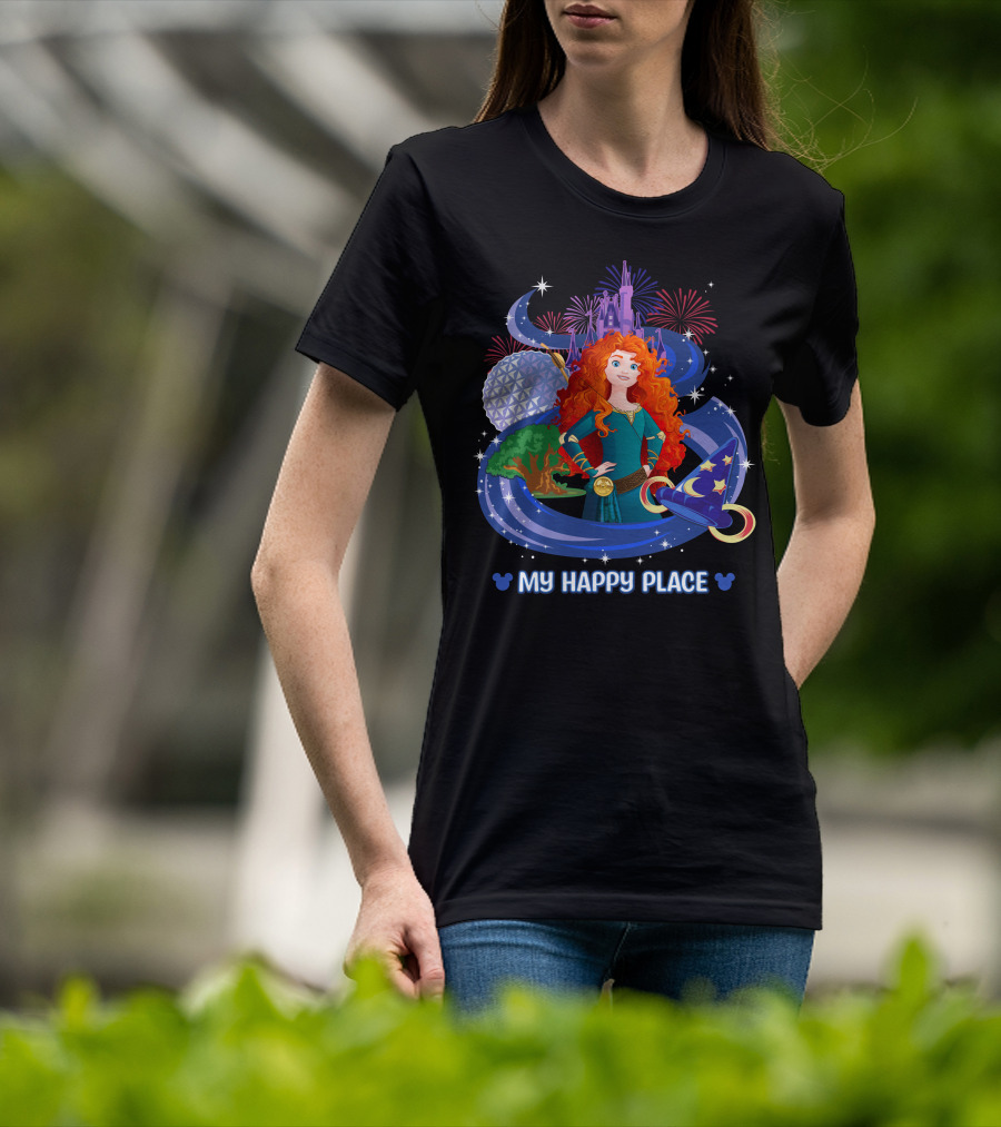 My Happy Place Merida Magic Kingdom Fireworks T-Shirt