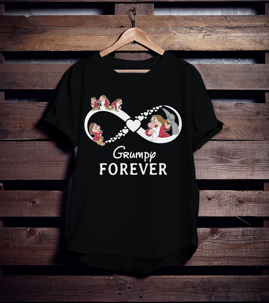 Grumpy Forever Infinity Heart White T-Shirt