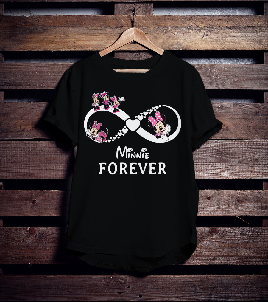 Minnie Forever Infinity Hearts And Bows T-Shirt
