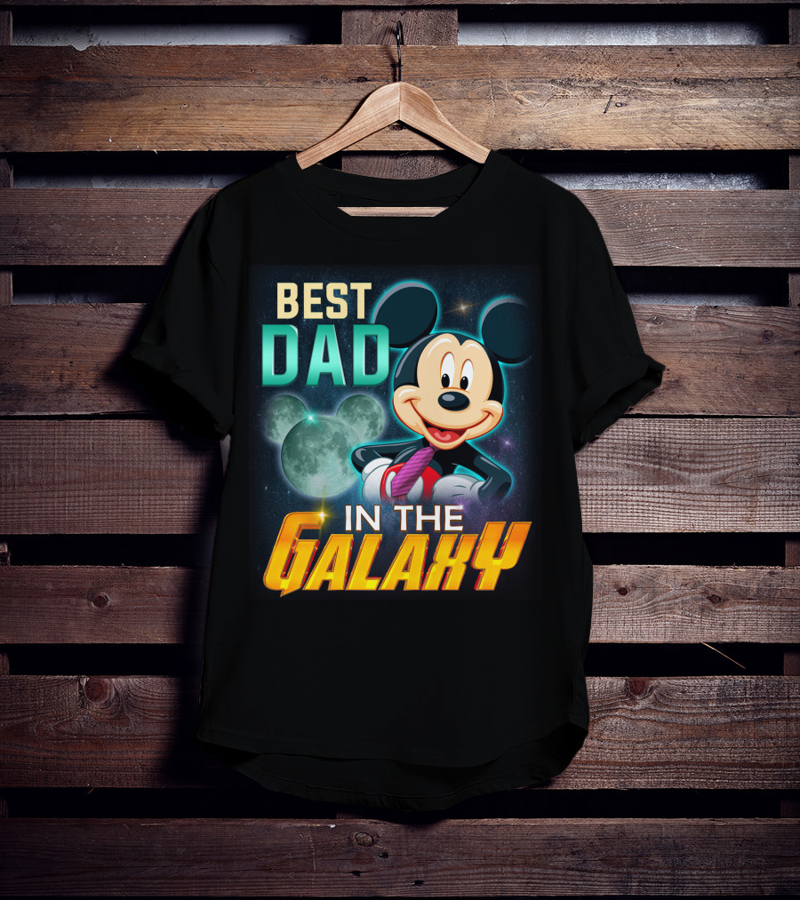 Best Dad Mickey IN The Galaxy T-Shirt