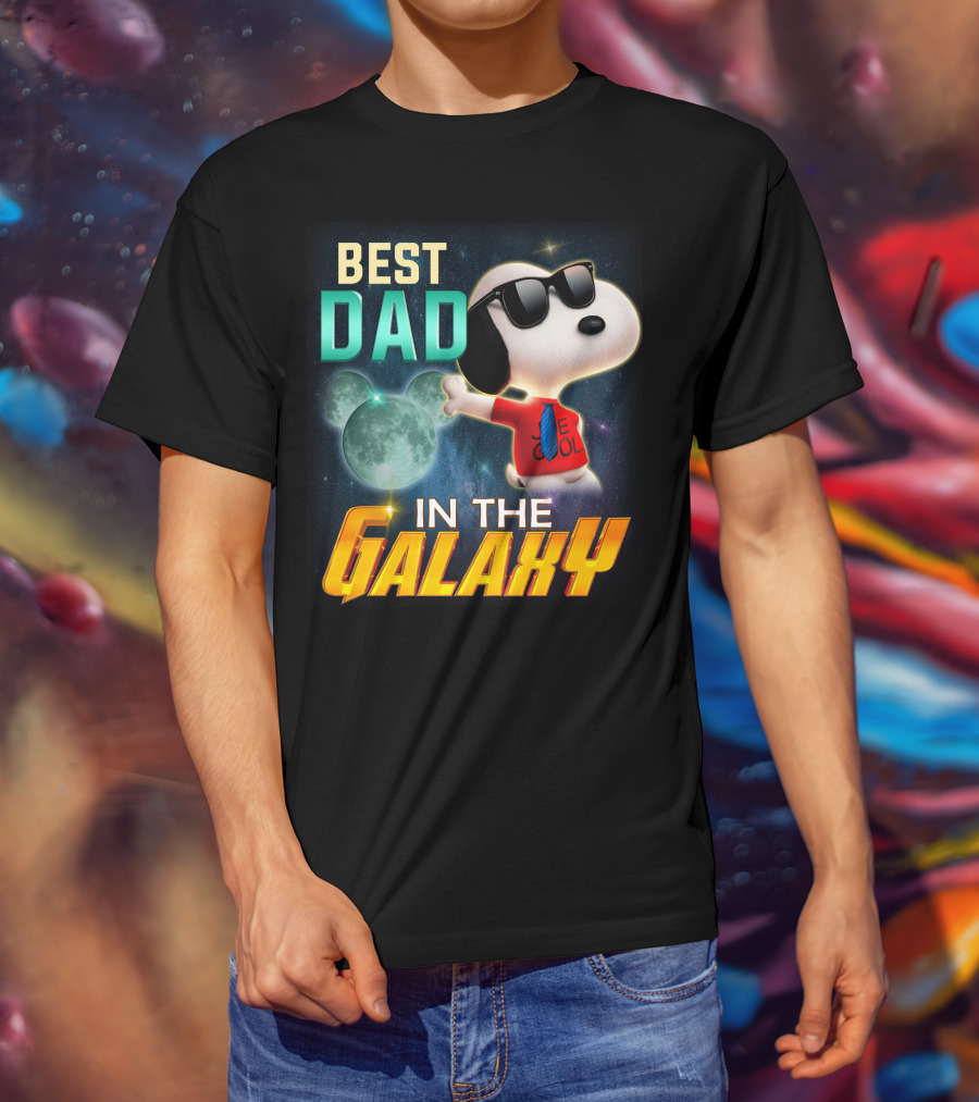 Best Dad IN The Galaxy Snoopy E Cool T-Shirt