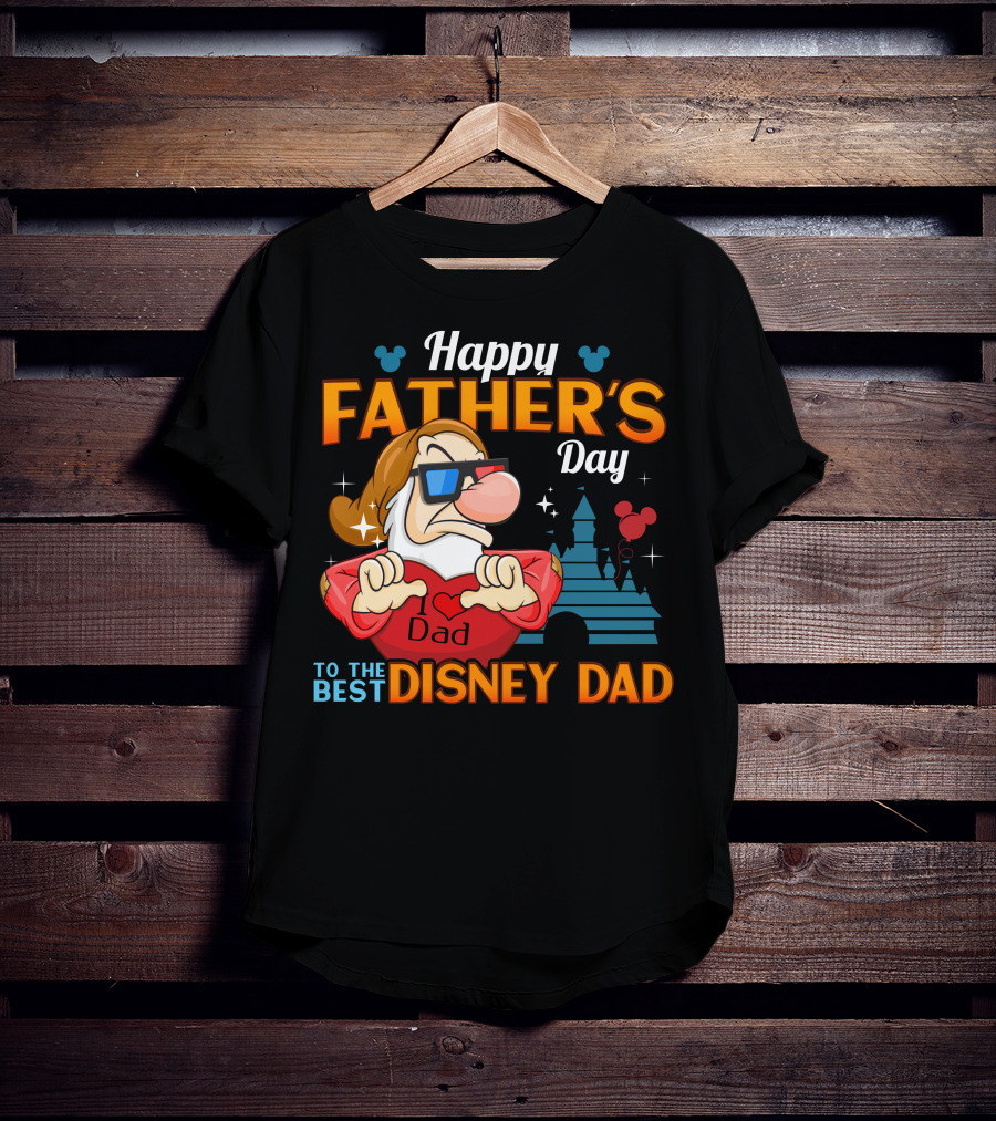 Happy Father's Day To The Best Disney Dad Grumpy T-Shirt