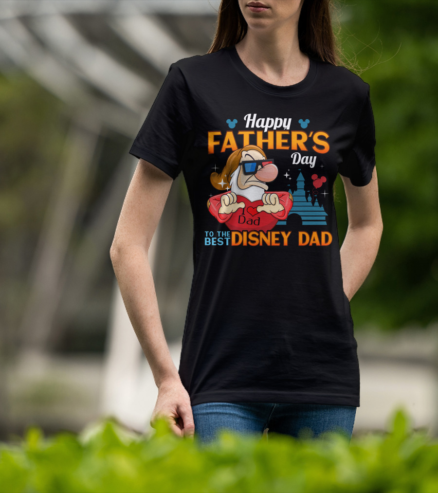 Happy Father's Day To The Best Disney Dad Grumpy T-Shirt