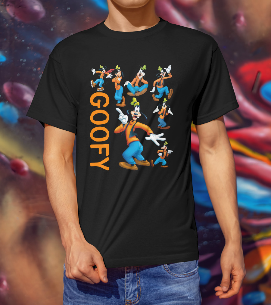 Goofy Vibrant Comic Character In Multiple Poses T-Shirt