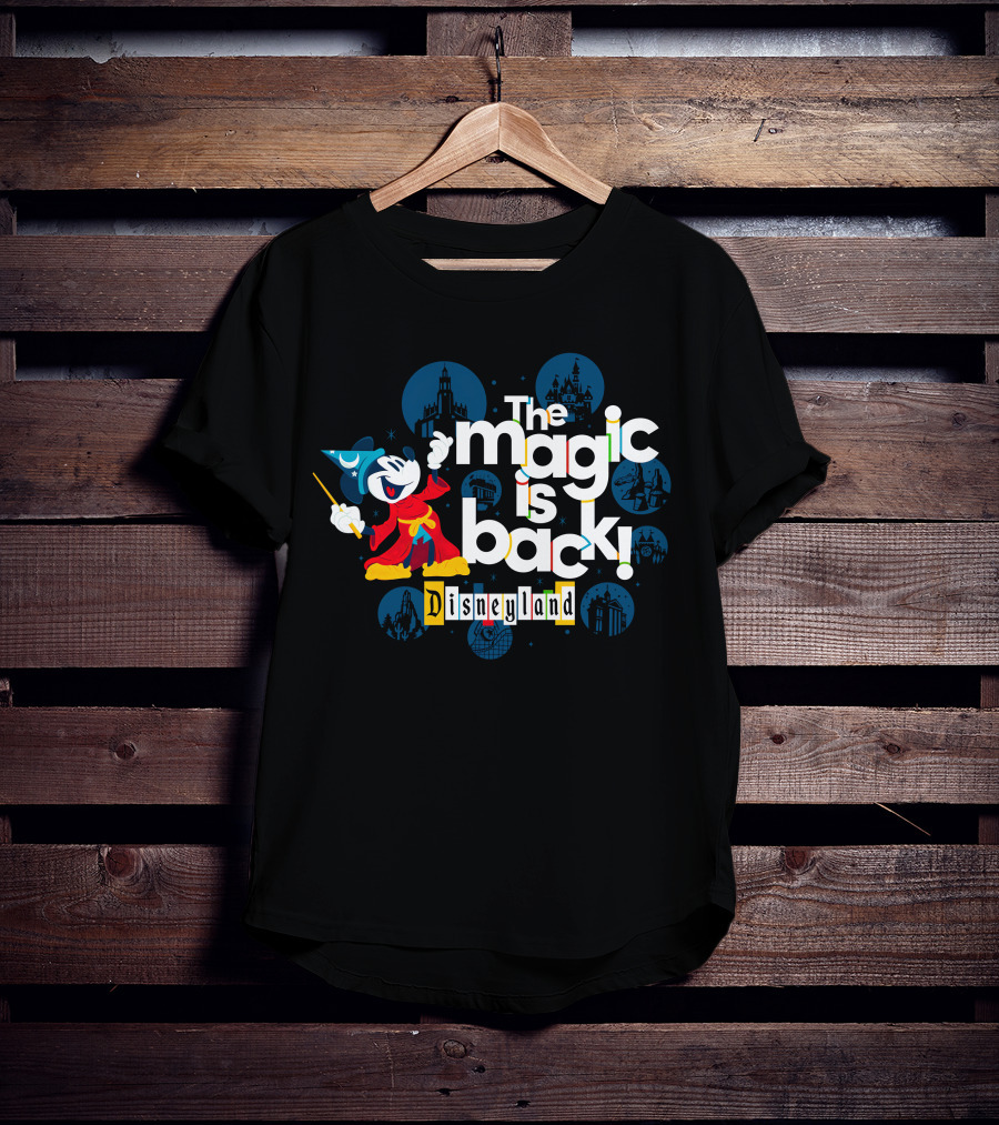 The Magic Is Back Disneyland Sorcerer Mickey T-Shirt