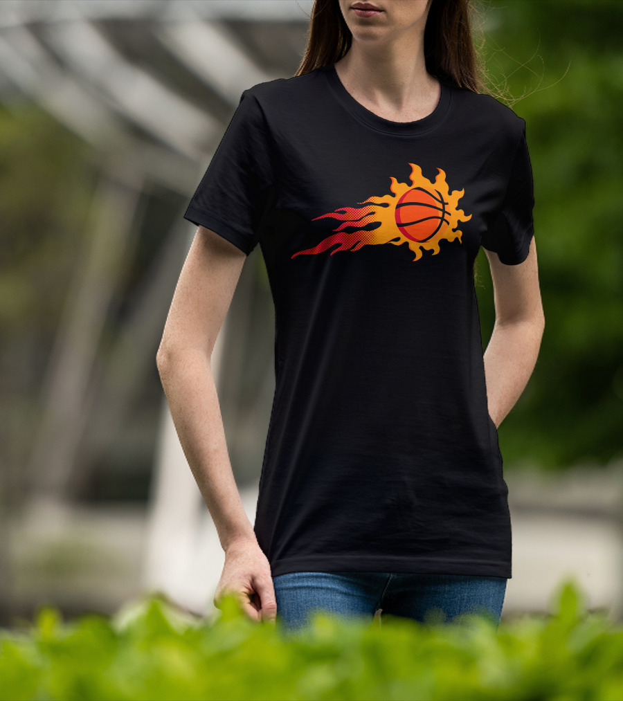 Style 11 Flaming Basketball T-Shirt