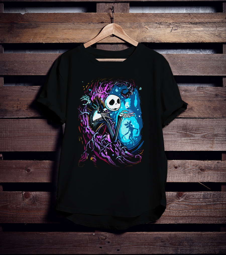Jack Skellington Night Sky Fantasy Scene T-Shirt