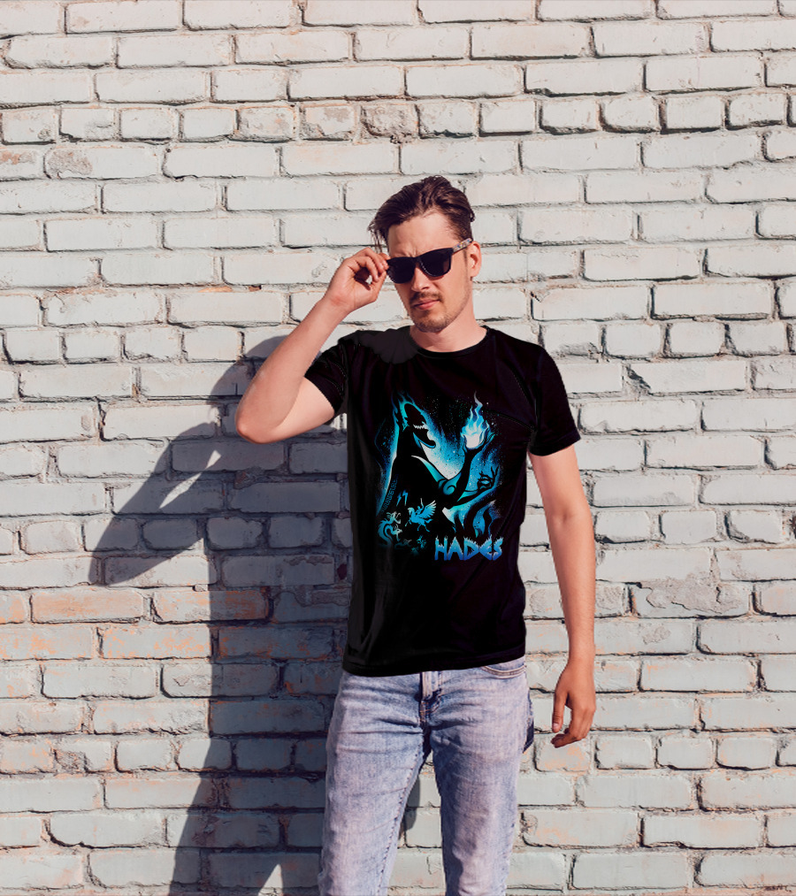 Hades Flaming Skull Creature Mythology Pegasus Lightning T-Shirt