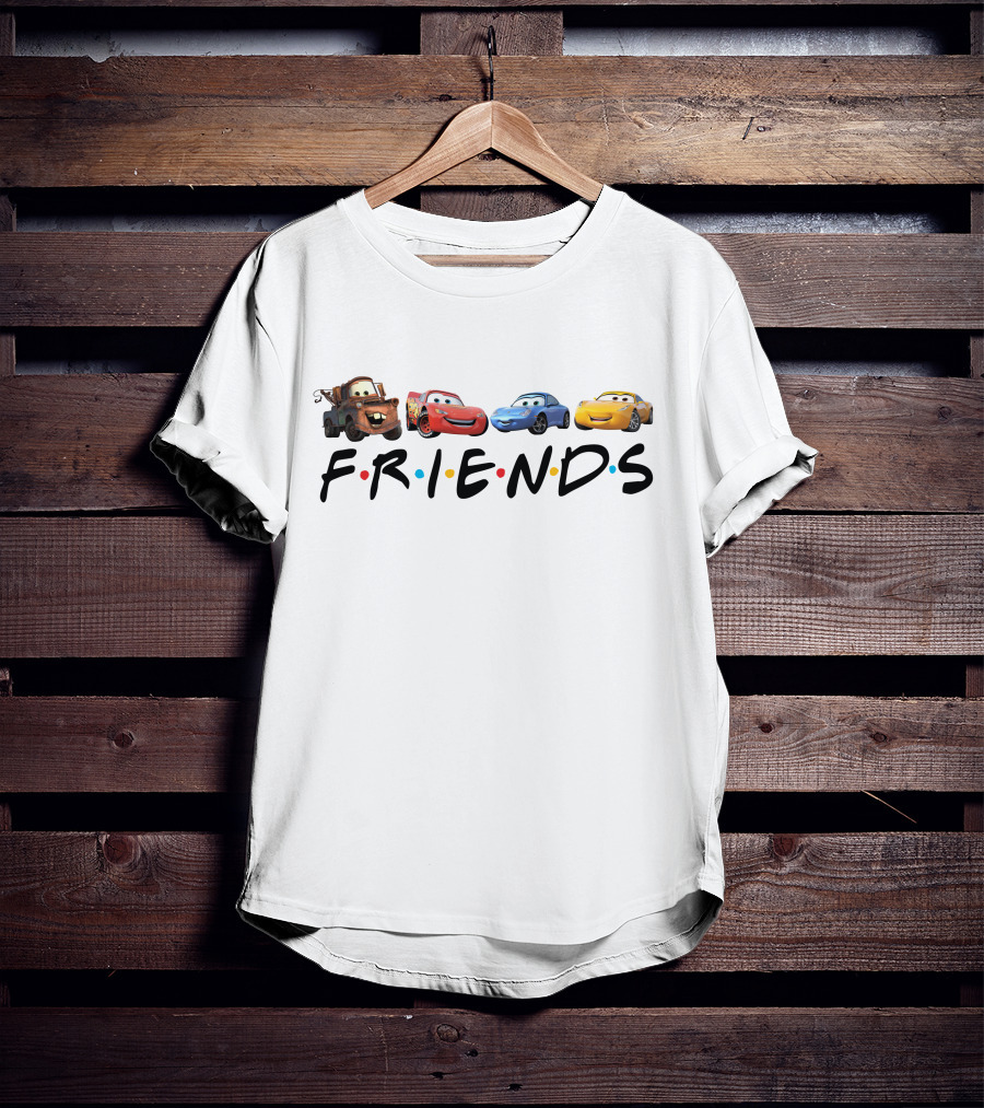 Disney Cars Characters With Friends Style T-Shirt