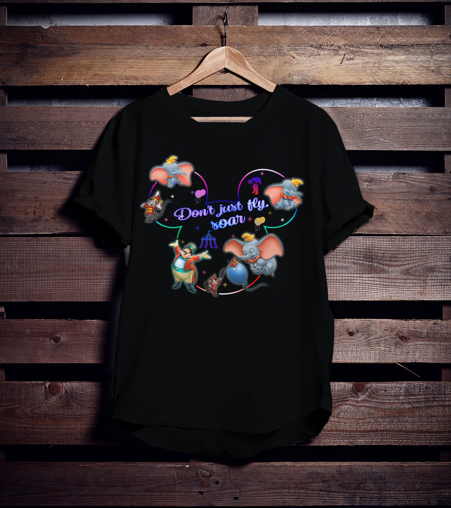 Dumbo Don't Just Fly Soar Mickey Ears Disney Concept T-Shirt