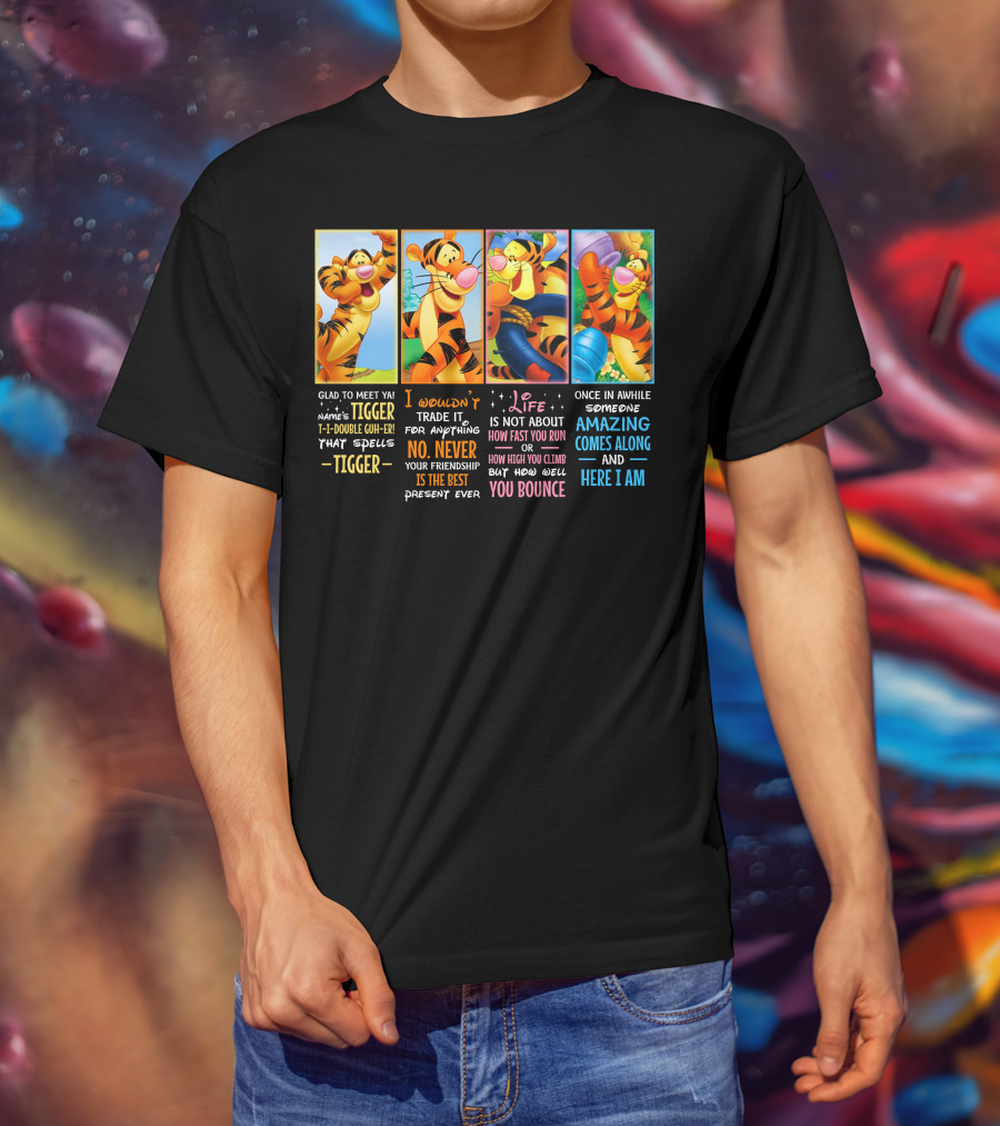 Tigger My Name's Uh T-I-Double Guh-Er Life Is Not How Fast You Run But How Well You Bounce T-Shirt