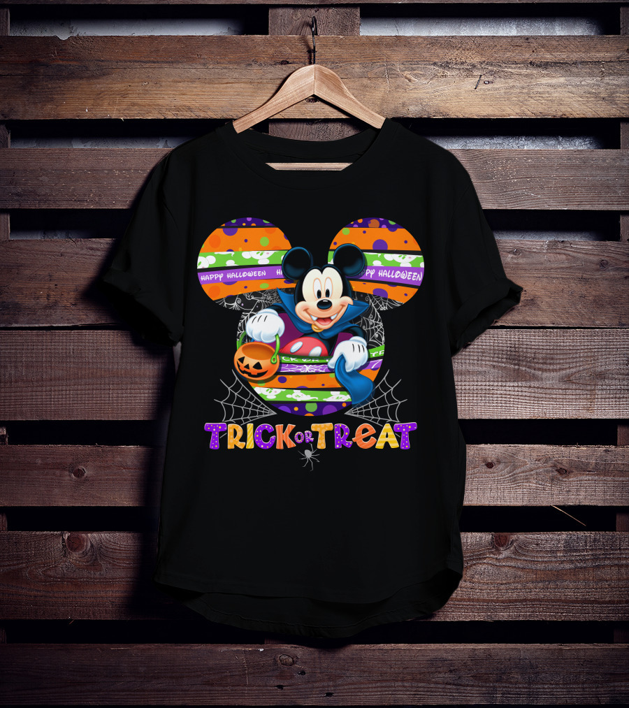 Mickey Mouse Happy Halloween Trick Or Treat T-Shirt