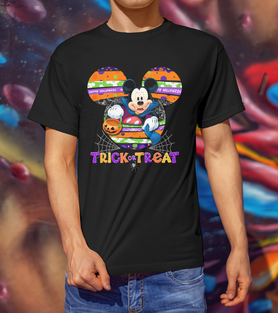 Mickey Mouse Happy Halloween Trick Or Treat T-Shirt