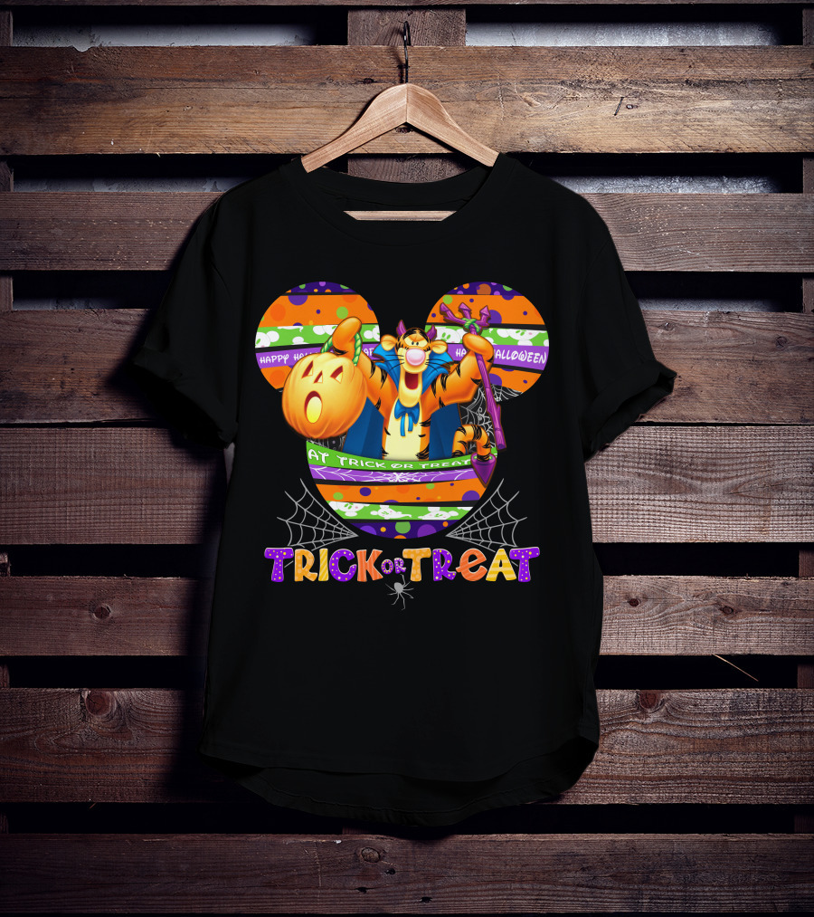 Tigger Trick Or Treat Halloween Mickey Ears T-Shirt