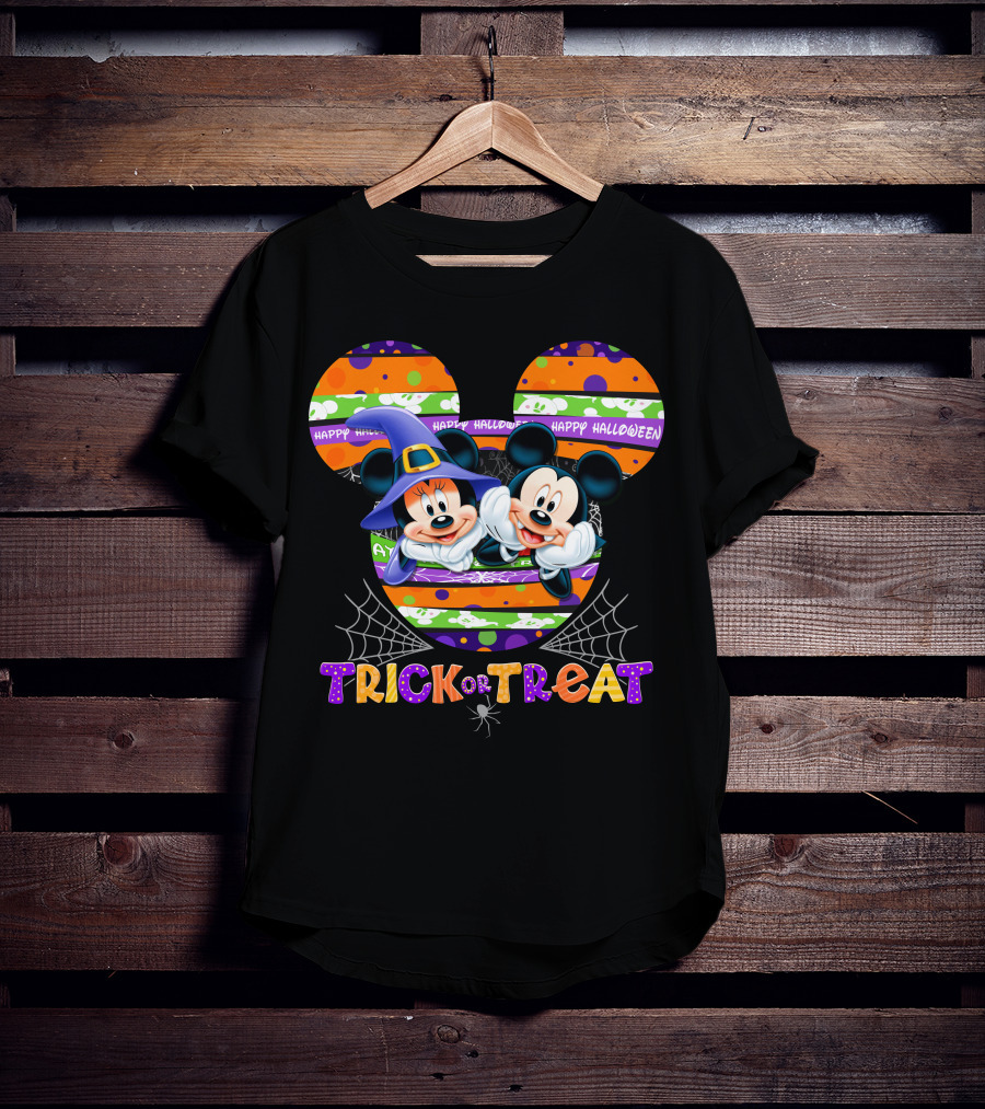 Mickey Minnie Halloween Trick Or Treat Happy Halloween T-Shirt