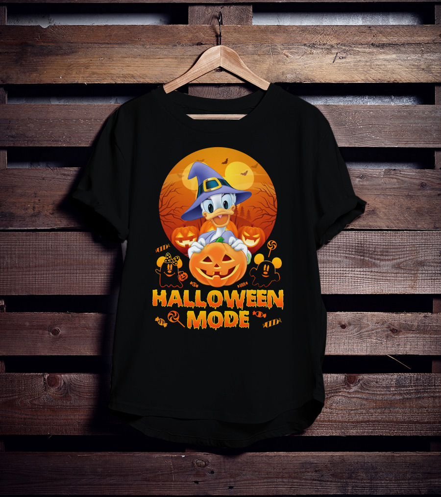 Daisy Halloween Mode Pumpkin Wizard Scene T-Shirt