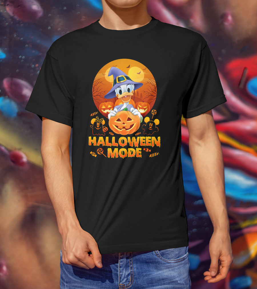 Daisy Halloween Mode Pumpkin Wizard Scene T-Shirt