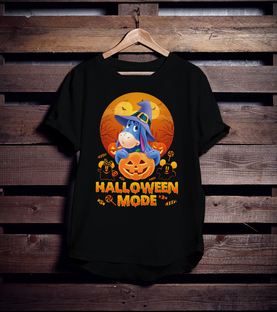 Eeyore Halloween Mode Pumpkins And Candy T-Shirt