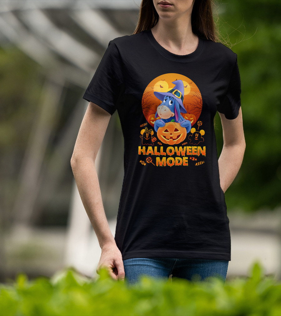 Eeyore Halloween Mode Pumpkins And Candy T-Shirt