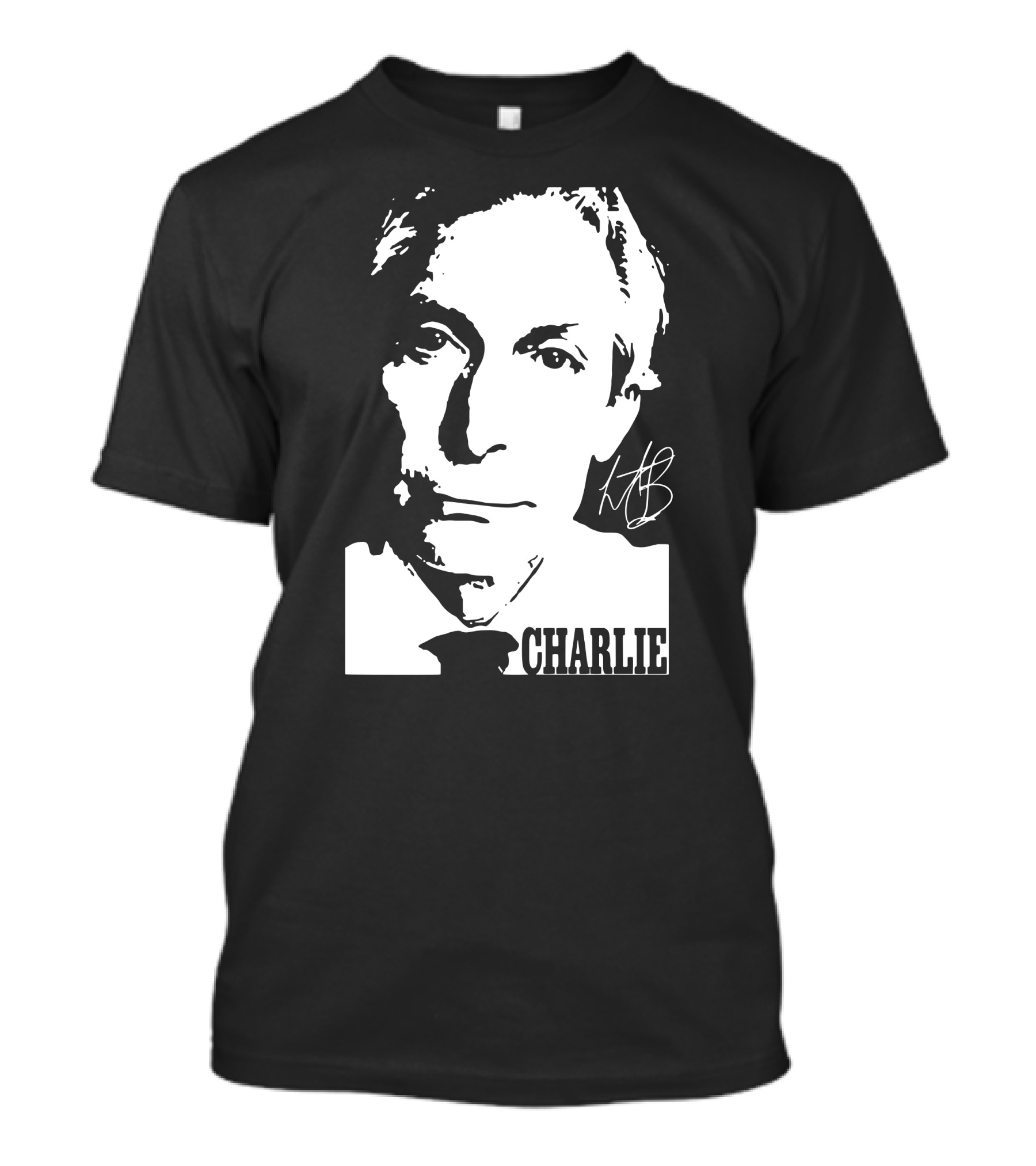 Charlie Thanks For Mermories Black And White T-Shirt
