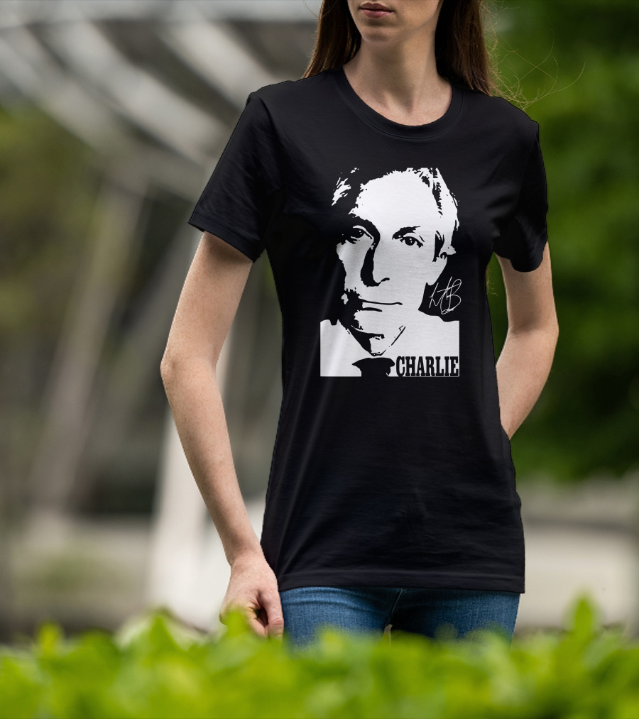 Charlie Thanks For Mermories Black And White T-Shirt
