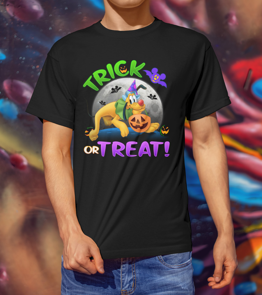 Trick Or Treat Pluto Halloween Disney T-Shirt