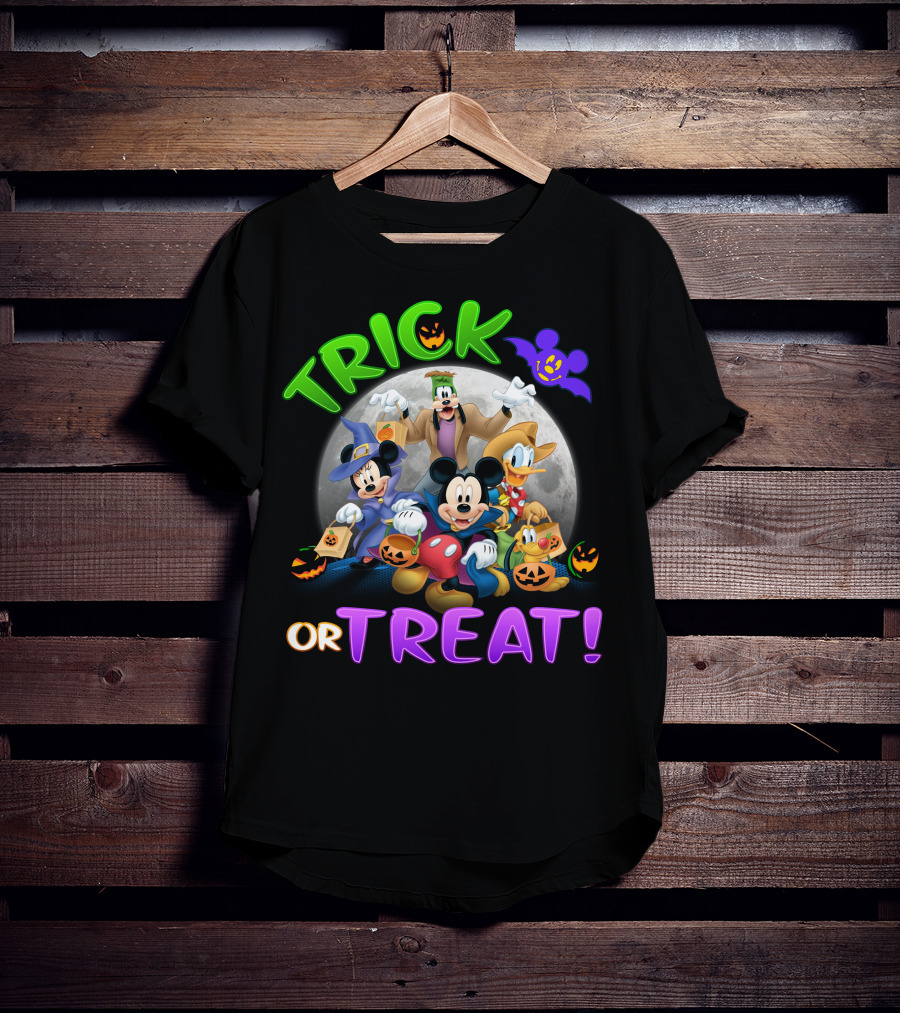 Trick Or Treat Mickey And Friends Halloween Adventure T-Shirt