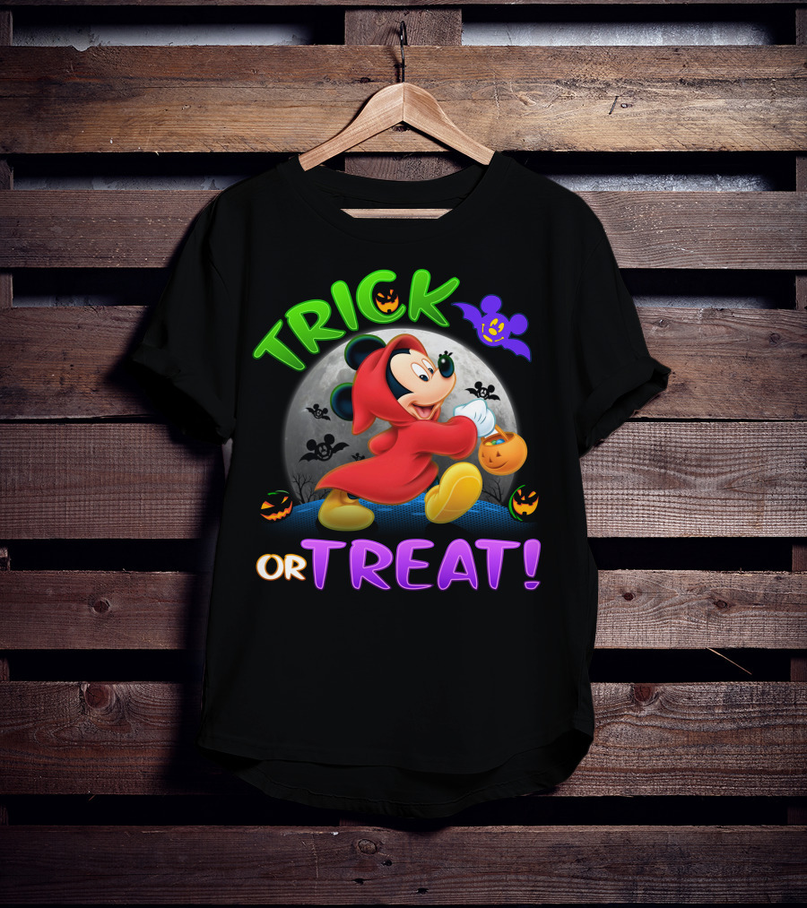 Trick Or Treat Mickey Mouse Halloween Night T-Shirt