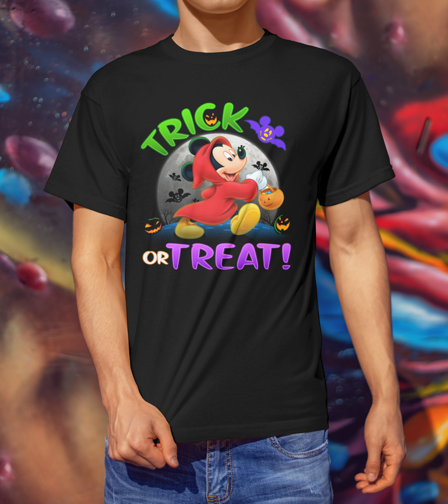 Trick Or Treat Mickey Mouse Halloween Night T-Shirt