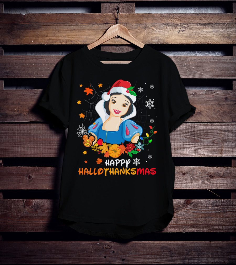 Snow White Happy Hallothanksmas Holiday Mashup T-Shirt