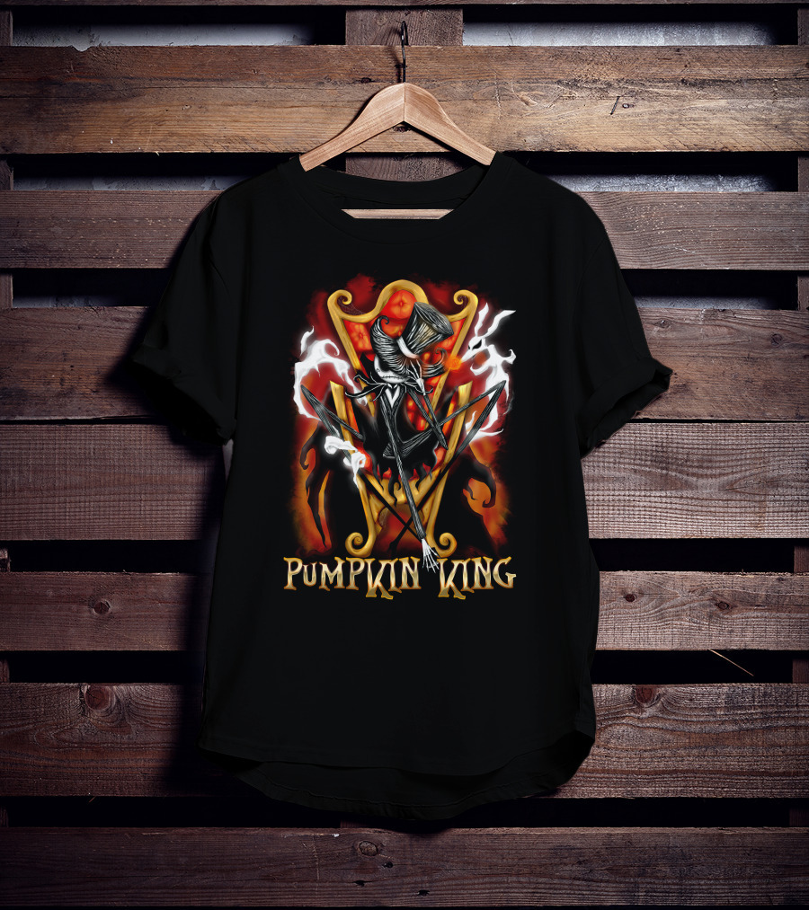 Jack Pumpkin King Throne Of Flames T-Shirt