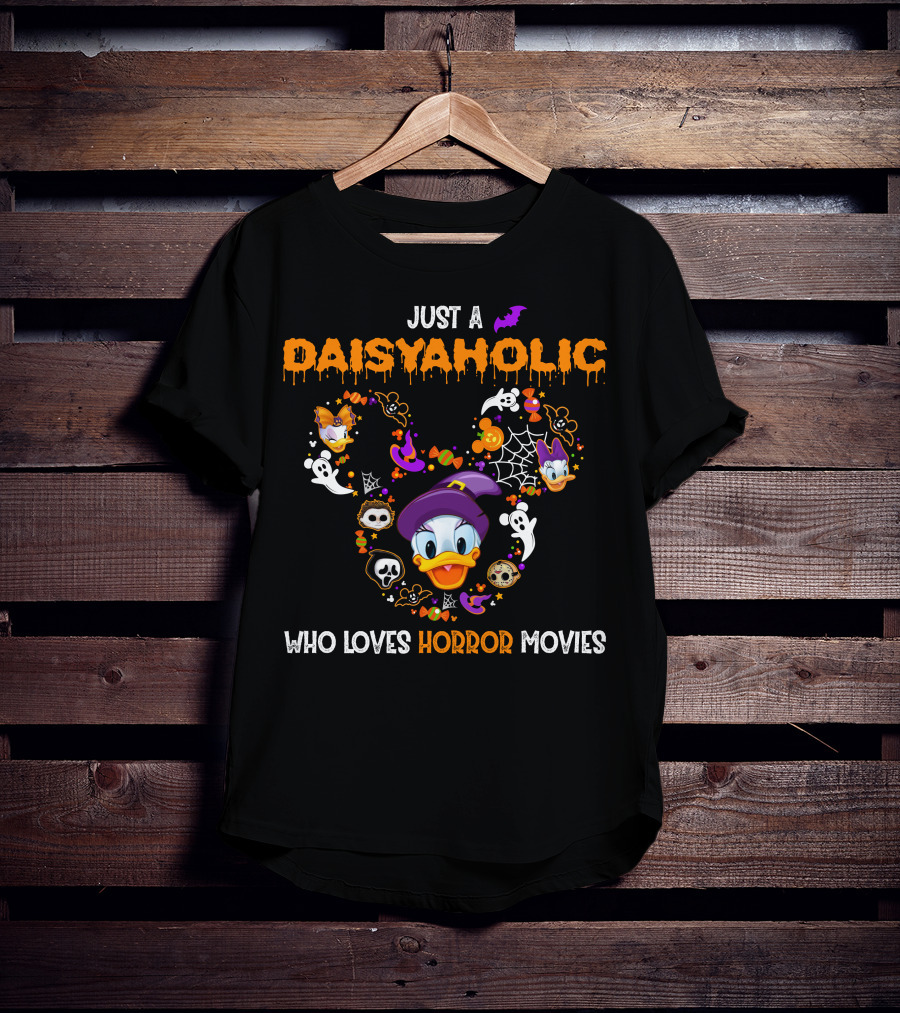 Just A Daisyaholic Who Loves Horror Movies T-Shirt